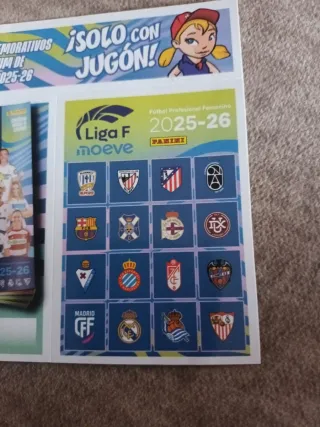 2 Cromos Conmemorativos Liga F Moeve 2025-26