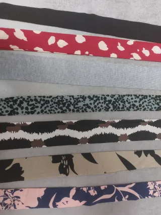 7 Cinture Taglia Unica Stoffa Multicolor Nuove