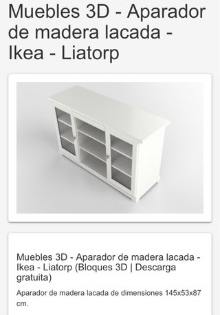 Aparador Ikea Blanco Madera Liatorp