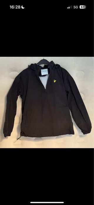 Cortavientos/impermeable Lyle & Scott negro