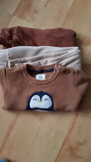 Lote 3 prendas: 2 pantalones y jersey niño