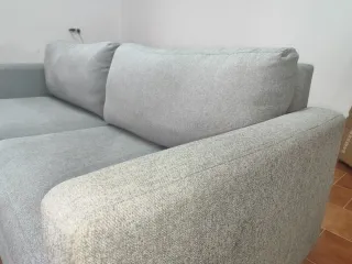 2 Sofás Grises de Tela