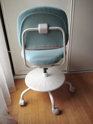 Silla de escritorio ajustable azul