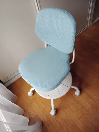 Silla de escritorio ajustable azul