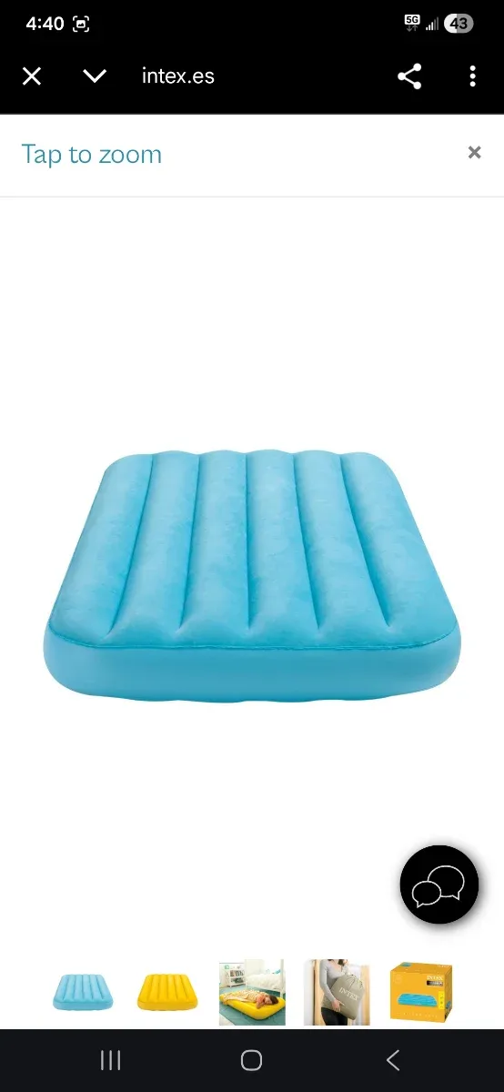 Colchón hinchable Intex infantil 88x157x18cm