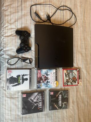 Console PS3 Slim Nera + 5 Giochi