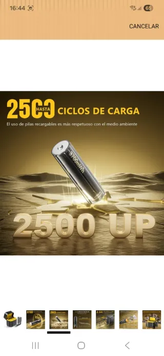 Kit Pilas Recargables y Cargador nuevo precintado