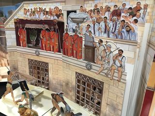 Roma un libro en 3D.