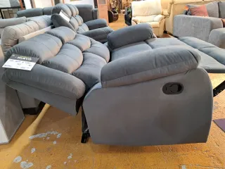 Sofá 2 Plazas Relax Gris