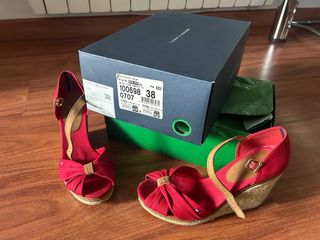 Sandalias cuña Tommy Hilfiger rojas