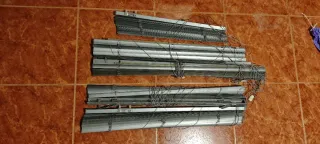 Persianas venecianas de aluminio gris