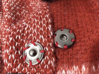 Bufanda Poncho Rojo y Blanco