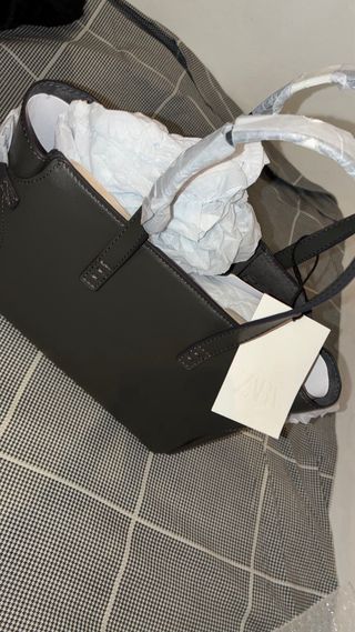 Bolso Zara Gris