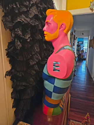 Maniquí Busto Art Deco Popeye Pintado