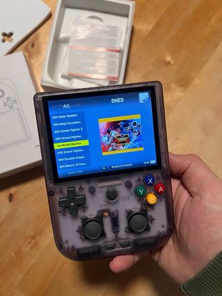 Consola Anbernic RG405V gris/morado