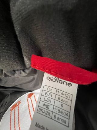 Traje de nieve rojo 6/7 años