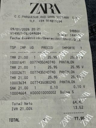 Lote pantalones vaqueros hombre Zara nuevos