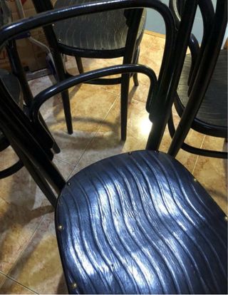 Pack 4 sillas de comedor de madera negras