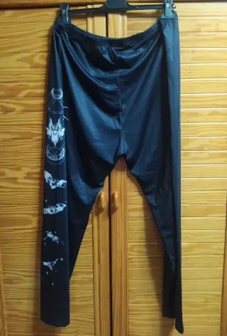 Mallas negras Góticas Punk de murciélagos Curvy