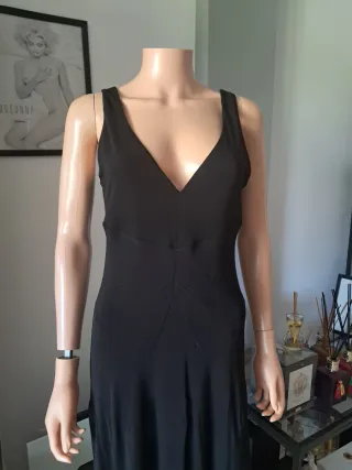 Vestido largo Mango x Victoria Beckham Negro