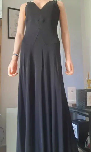 Vestido largo Mango x Victoria Beckham Negro