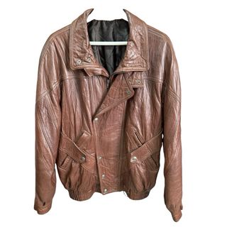 Gino Montanaro Giacca in pelle vintage