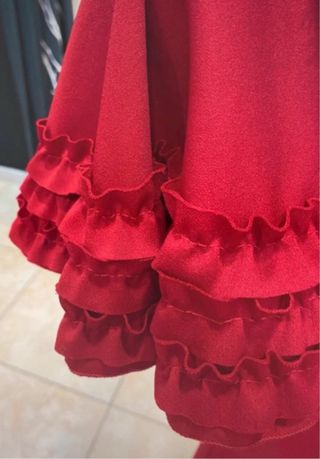 Traje Flamenca Mujer Rojo y Morado