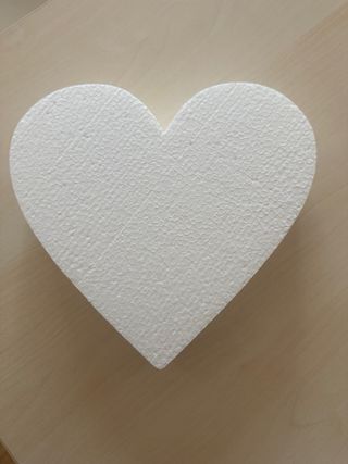 Corazón de Poliespan Blanco