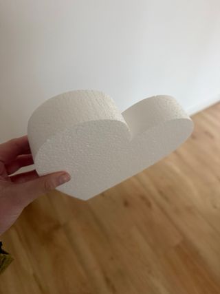 Corazón de Poliespan Blanco