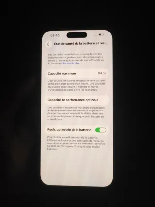 iPhone 14 Pro Max Negro 94 batterie