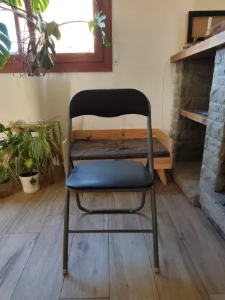 Lote 4 Sillas negra jef plegable Ikea y Carrefour