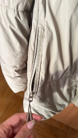 Abrigo acolchado Zara beige