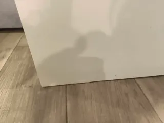 Vitrina Besta Blanca y Cristal