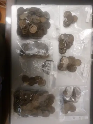 Lote 510 monedas 1 pta. Franco 1953