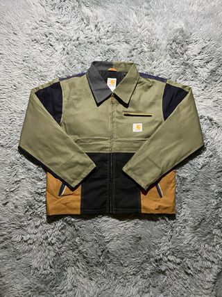 Giubbotto Carhartt Patchwork Cachi Bomber Vintage