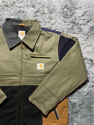 Giubbotto Carhartt Patchwork Cachi Bomber Vintage