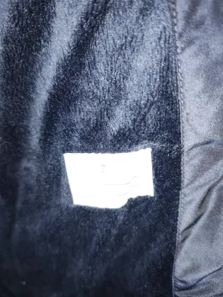 Chaquetón niña con pelo y gorro,azul marino