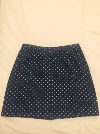 Minifalda vaquera lunares Stradivarius Talla L