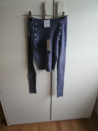 Top Lefties botones azul talla XS