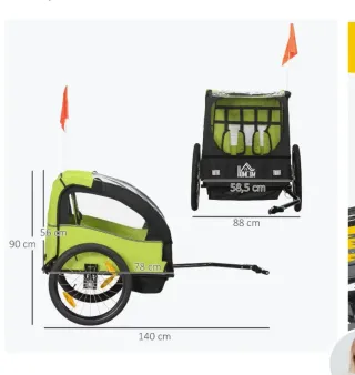 Carro para niños para bicicleta