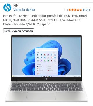Portátil HP Plata