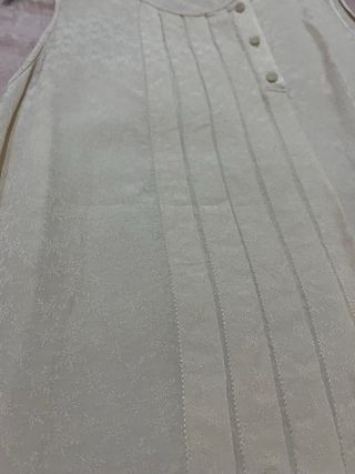 Blusa camisa Mango sin mangas beige Talla S nueva