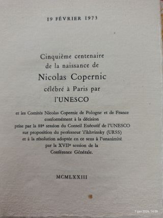 Libro “Cinquecentenario nascita Niccolò Copernico