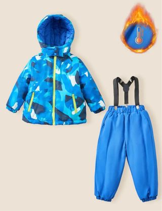 Conjunto esquí niño camuflaje, talla 4-5 y 5-6