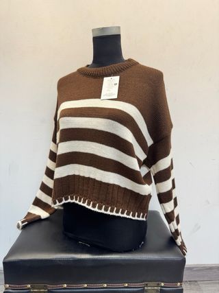 Jersey rayas blanco y negro talla única