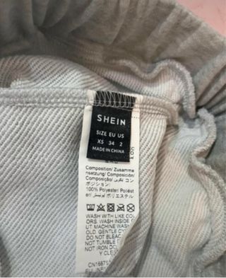 Pantalón acampanado gris Shein talla XS nuevo Y2K