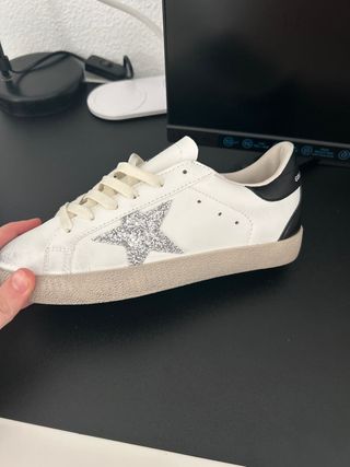 Golden Goose Sneakers Blancas Estrella Plateada