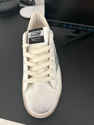 Golden Goose Sneakers Blancas Estrella Plateada
