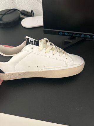 Golden Goose Sneakers Blancas Estrella Plateada