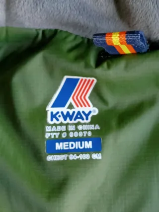 K-Way Giacca Verde Taglia M Interno Marmotta